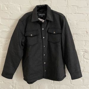 bleecker and broad ashton wool shirt jacket size L